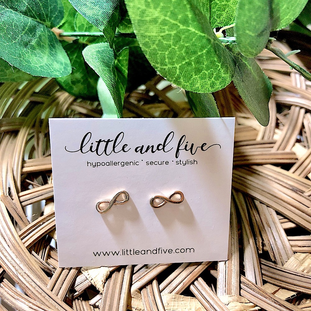 Infinity Rose Gold Earrings